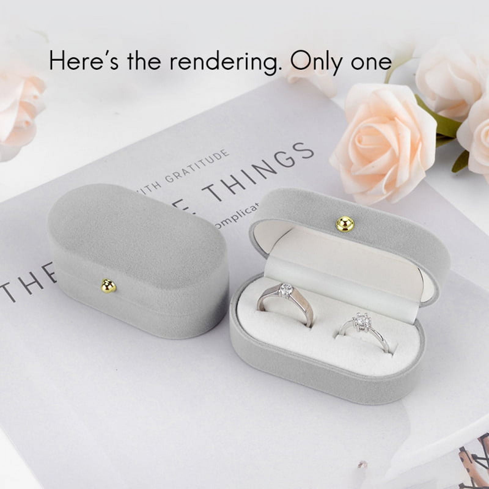 Premium Ribbon Double Ring Box, Choose from various Colors. 2.88